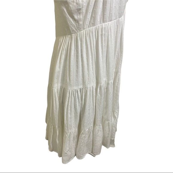 Inmod womens mini dress tiered v-neck rayon back crisscross pattern Small - Picture 6 of 15